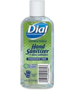 Dial Professional Hand Sanitizer - 4 fl oz (118.3 mL) - Flip Top Bottle Dispenser - Kill Germs, Bacteria Remover - Hand - Clear - Fragrance-free, Dye-free - 24 / Carton