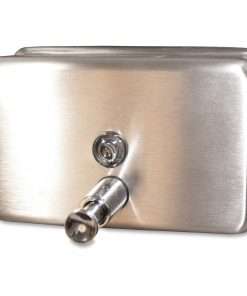 Genuine Joe Horizontal Soap Dispenser - Manual - 1.25 quart Capacity - Stainless Steel - 1Each