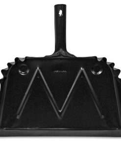 Genuine Joe Heavy-Duty Metal Dustpan - 16" Wide - Metal, Steel - Black - 1 Each