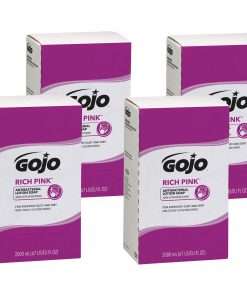 Gojo&reg; Rich Pink Antibacterial Lotion Soap Refill - 67.6 fl oz (2 L) - Soil Remover - 4 / Carton