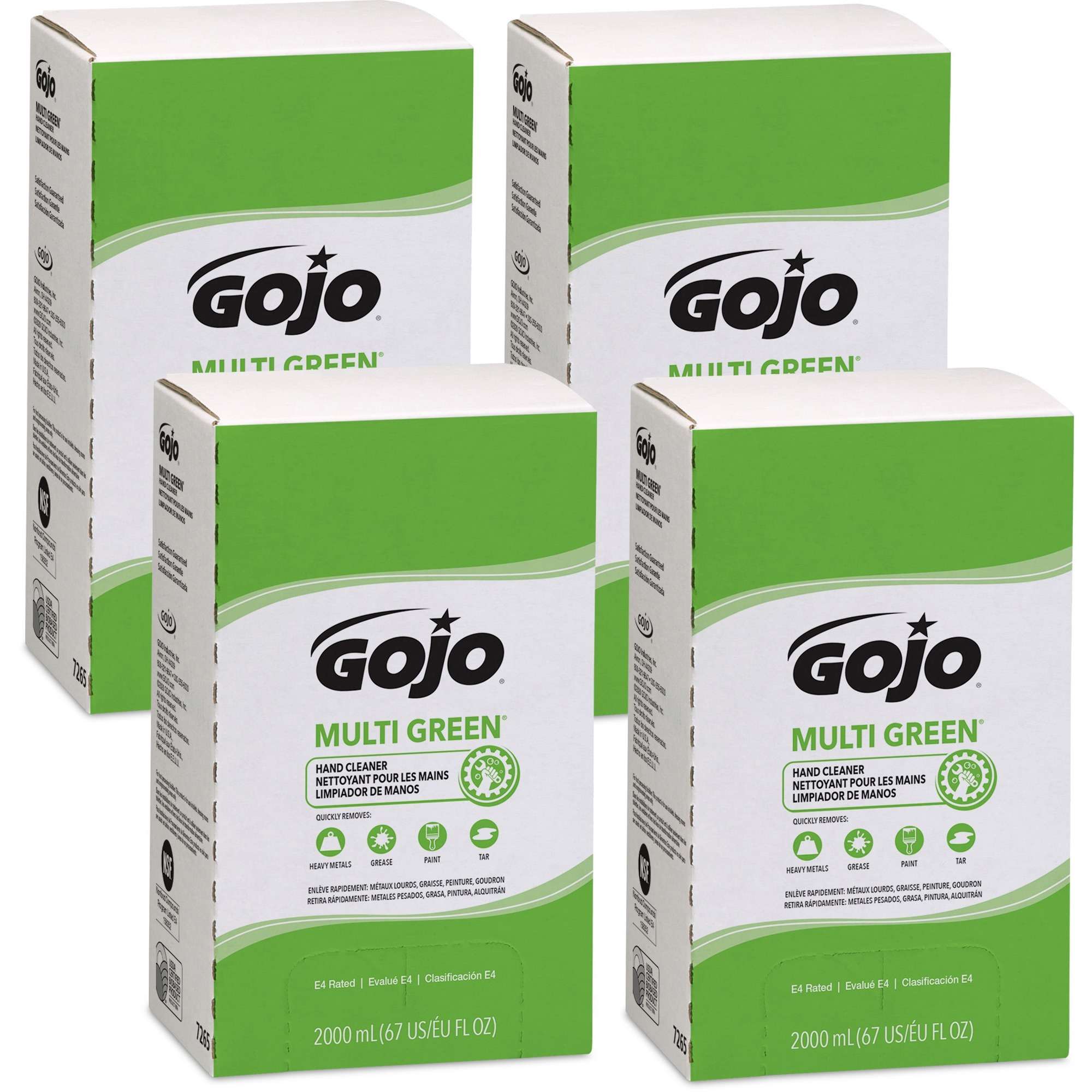 Gojo® Multi Green Hand Cleaner - Citrus Scent - 67.6 fl oz (2 L) - Soil Remover, Dirt Remover, Kill Germs - Hand - Non-abrasive - 4 / Carton