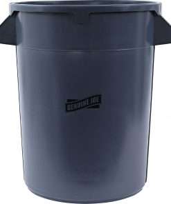 Genuine Joe Heavy-duty Trash Container - 32 gal Capacity - Plastic - Gray - 6 / Carton