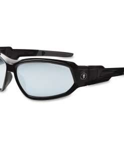 Ergodyne Loki In/Outdoor Lens Safety Glasses - Durable, Flexible, Scratch Resistant, Anti-fog, Non-slip, Perspiration Resistant, Convertible, Comfortable, Elastic Strap - Ultraviolet Protection - Black - 1 Each