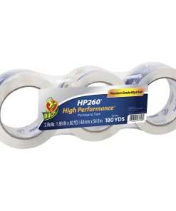 Duck HP260 Packaging Tape - 60 yd Length x 1.88" Width - 3.1 mil Thickness - 3 Pack - Clear