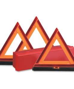 Deflecto Emergency Warning Triangle Kit - 1 Each - 17.3" Width x 16.5" Height - Triangle Shape - Reflective, Non-flammable - Orange, Red