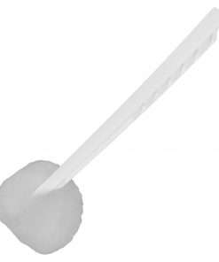 Genuine Joe Toilet Bowl Mop - 4.50" Head - 12" Plastic Handle - Acid Resistant, Durable, Long Lasting, Lightweight, Fatigue-free - 100 / Carton - White