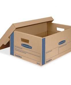 Bankers Box SmoothMove Moving Boxes - Internal Dimensions: 15" Width x 24" Depth x 10" Height - External Dimensions: 15.9" Width x 25.4" Depth x 10.3" Height - Media Size Supported: Legal - Lid Lock Closure - Double Wall - 32 ECT - Board, Corrugated Paper - Kraft, Blue - For File, Office Supplies - Recycled - 8 / Carton