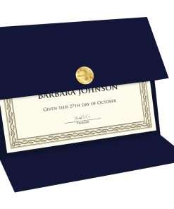 Geographics Recycled Certificate Holder - Navy - 30% Recycled - 5 / Pack