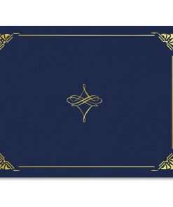 Geographics Letter Recycled Certificate Holder - 8 1/2" x 11" - Blue, Gold - 30% Recycled - 5 / Pack