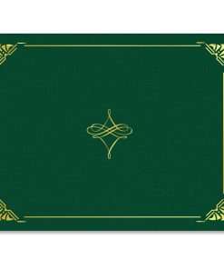 Geographics Letter Recycled Certificate Holder - 8 1/2" x 11" - Hunter Green, Gold - 30% Recycled - 5 / Pack