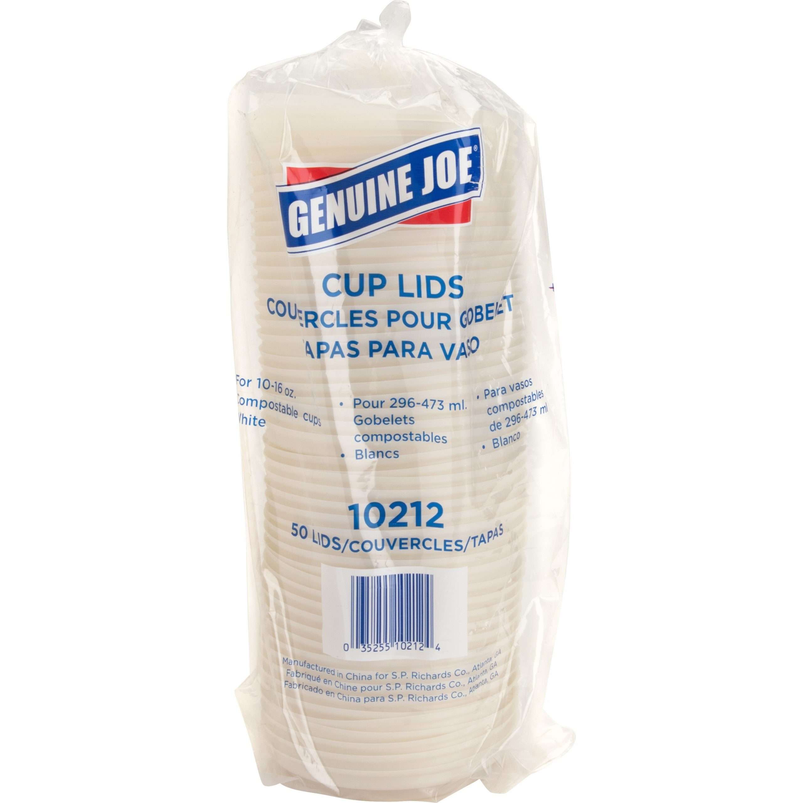 Genuine Joe Vented Hot Cup Lid - Polystyrene - 50 / Pack - White