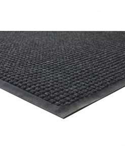 Genuine Joe Waterguard Floor Mat - Floor - 10 ft Length x 36" Width - Rectangle - Rubber - Charcoal