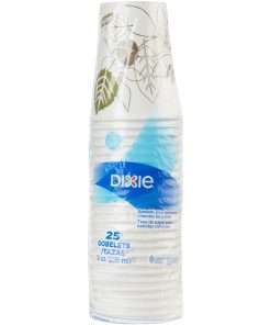 Dixie WiseSize Cup - 8 fl oz - 25 / Pack - Pathways - Paper - Hot Drink, Beverage
