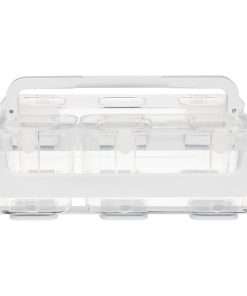 Deflecto Stackable Caddy Organizer - 6.5" Height x 14" Width x 10.5" Depth - White - Plastic - 1 Each