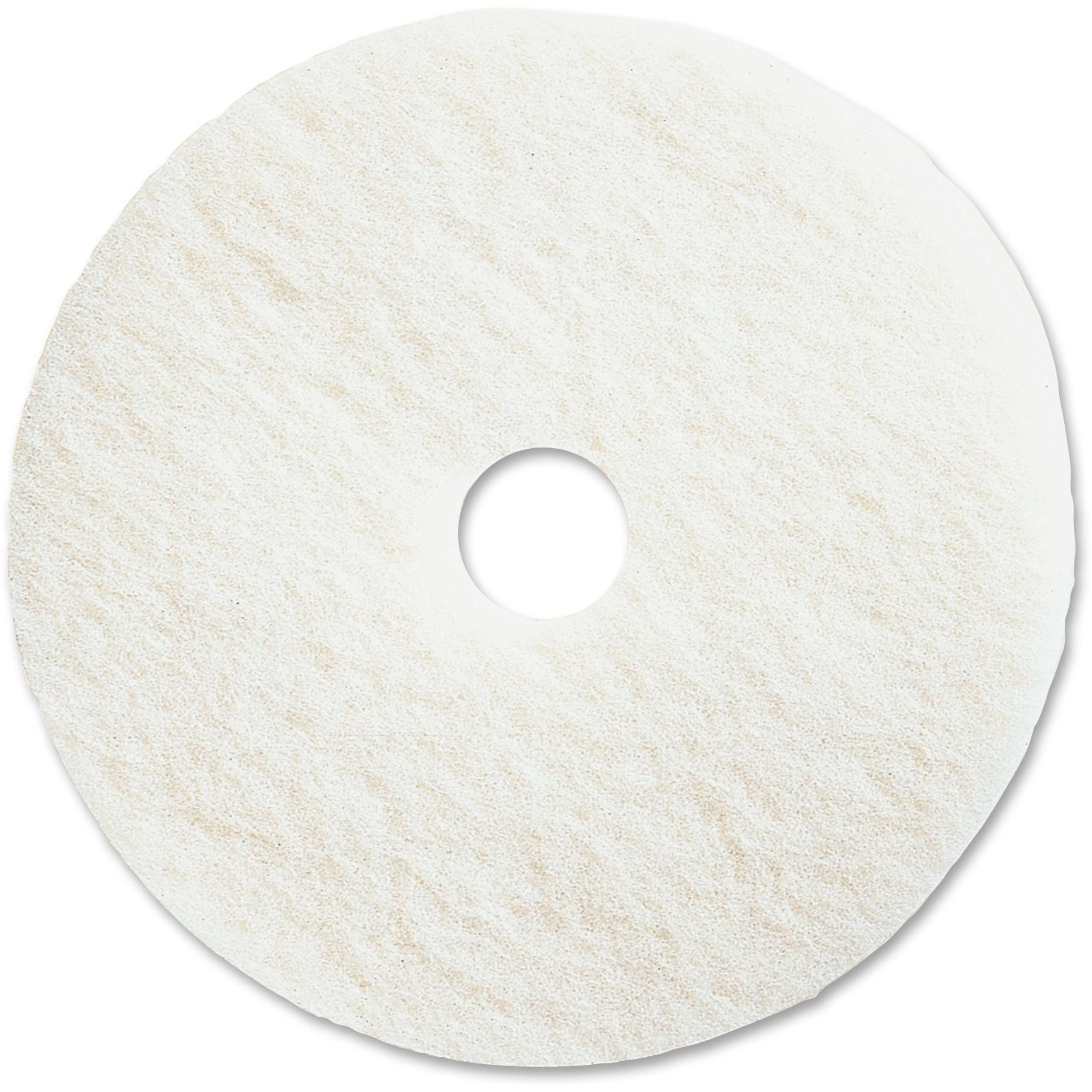 Genuine Joe Polishing Floor Pad - 16" Diameter - 5/Carton x 16" Diameter x 1" Thickness - Floor, Polishing - 175 rpm to 350 rpm Speed Supported - Resilient, Flexible, Non-abrasive, Dirt Remover, Soft - Resin, Fiber - White
