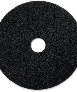Genuine Joe Extreme Hi Pro Stripping Pad - 20" Diameter - 5/Carton x 20" Diameter x 1" Thickness - Resin, Fiber - Black