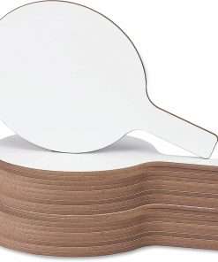 Flipside Round 12" Dry Erase Answer Paddle - 7" (0.6 ft) Width x 12" (1 ft) Height - White Surface - Paddle - 24 / Pack