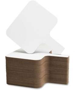 Flipside Rectangular Dry Erase Answer Paddle - 8" (0.7 ft) Width x 9.8" (0.8 ft) Height - White Surface - Paddle - 24 / Pack