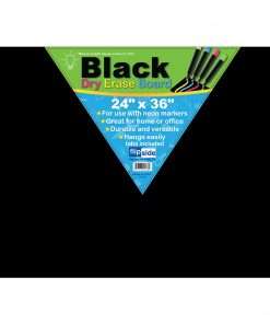 Flipside Black Dry Erase Board - 24" (2 ft) Width x 36" (3 ft) Height - Black Surface - Rectangle - 1 Each