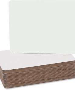 Flipside Round Corners Dry Erase Lap Board - 9.5" (0.8 ft) Width x 12" (1 ft) Height - White Surface - Rectangle - 24 / Pack