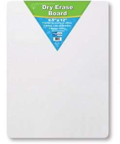 Flipside Unframed Mini Dry Erase Board - 9.5" (0.8 ft) Width x 12" (1 ft) Height - White Surface - Rectangle - 1 Each