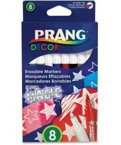 Prang Decor Magic Erasable Markers - Assorted Water Based Ink - 8 / Set