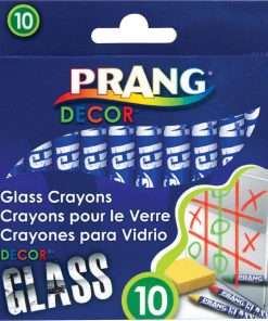 Prang Decor Glass Crayons - Assorted - 10 / Set