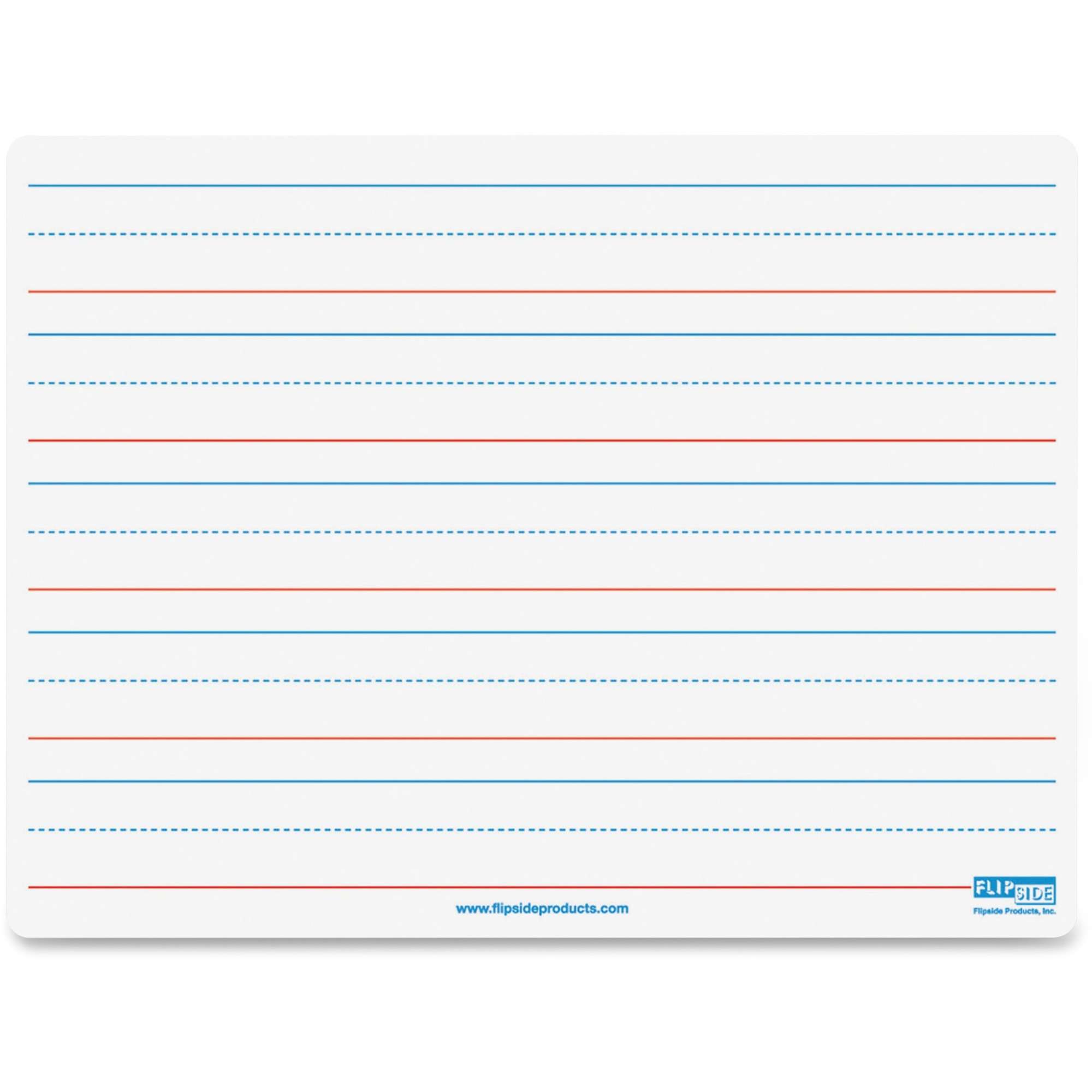 Flipside Double-sided Magnetic Dry Erase Board - 9" (0.8 ft) Width x 12" (1 ft) Height - White Surface - Rectangle - 1 Each