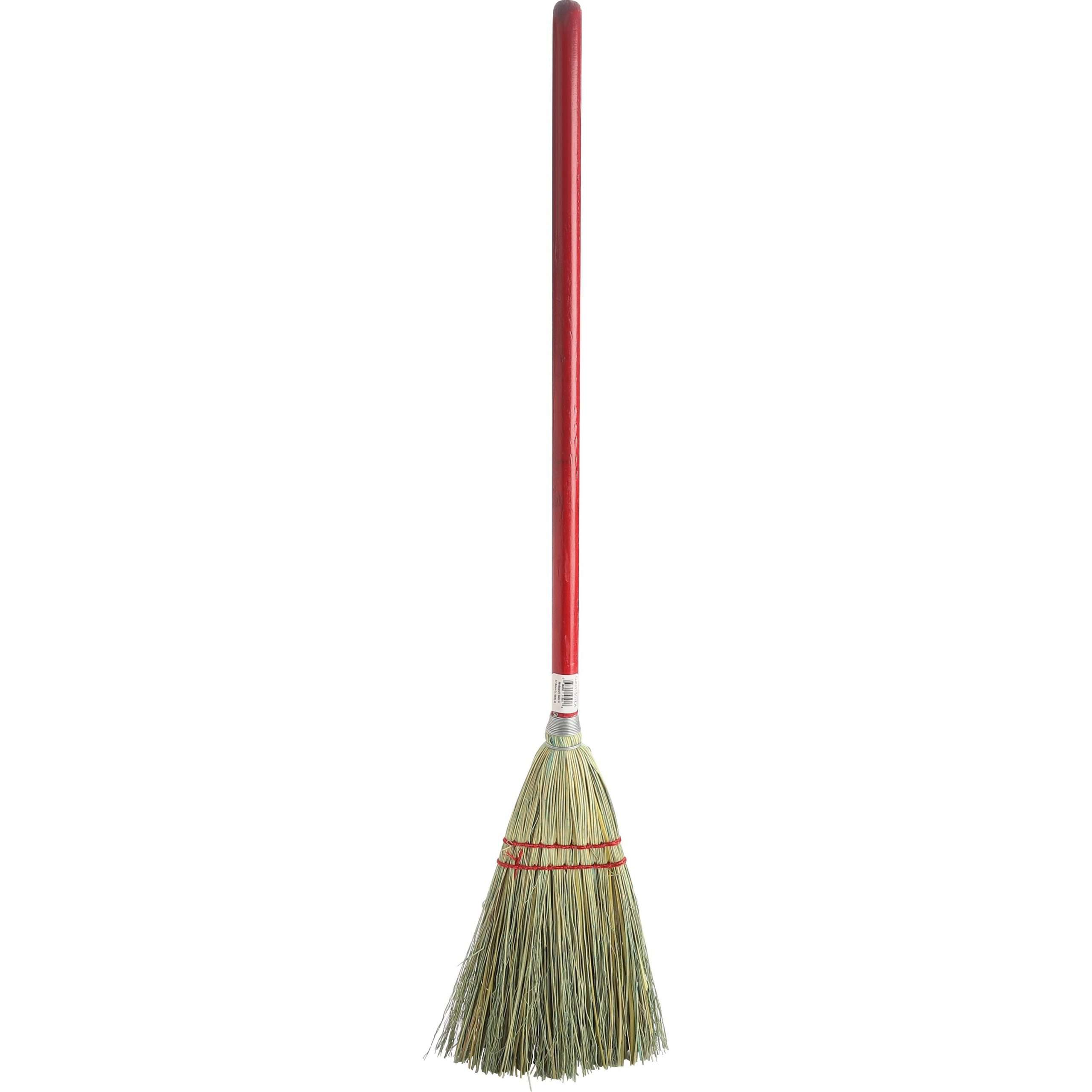 Genuine Joe GJO11501, Toy Corn Fiber Broom, 1 Each, Natural - 24" Handle Length - Wood Handle - 1 Each - Natural