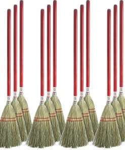 Genuine Joe Corn Fiber Toy Broom - 24" Handle Length - Wood Handle - 12 / Carton - Natural