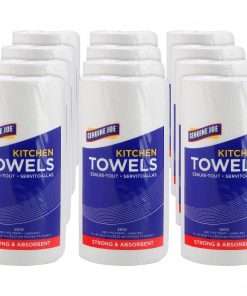 Genuine Joe Paper Towels - 2 Ply - 8" x 11" - 250 Sheets/Roll - White - Paper - Perforated, Absorbent, Soft, Chlorine-free - For Kitchen, Multipurpose, Hand, Breakroom - 12 / Carton