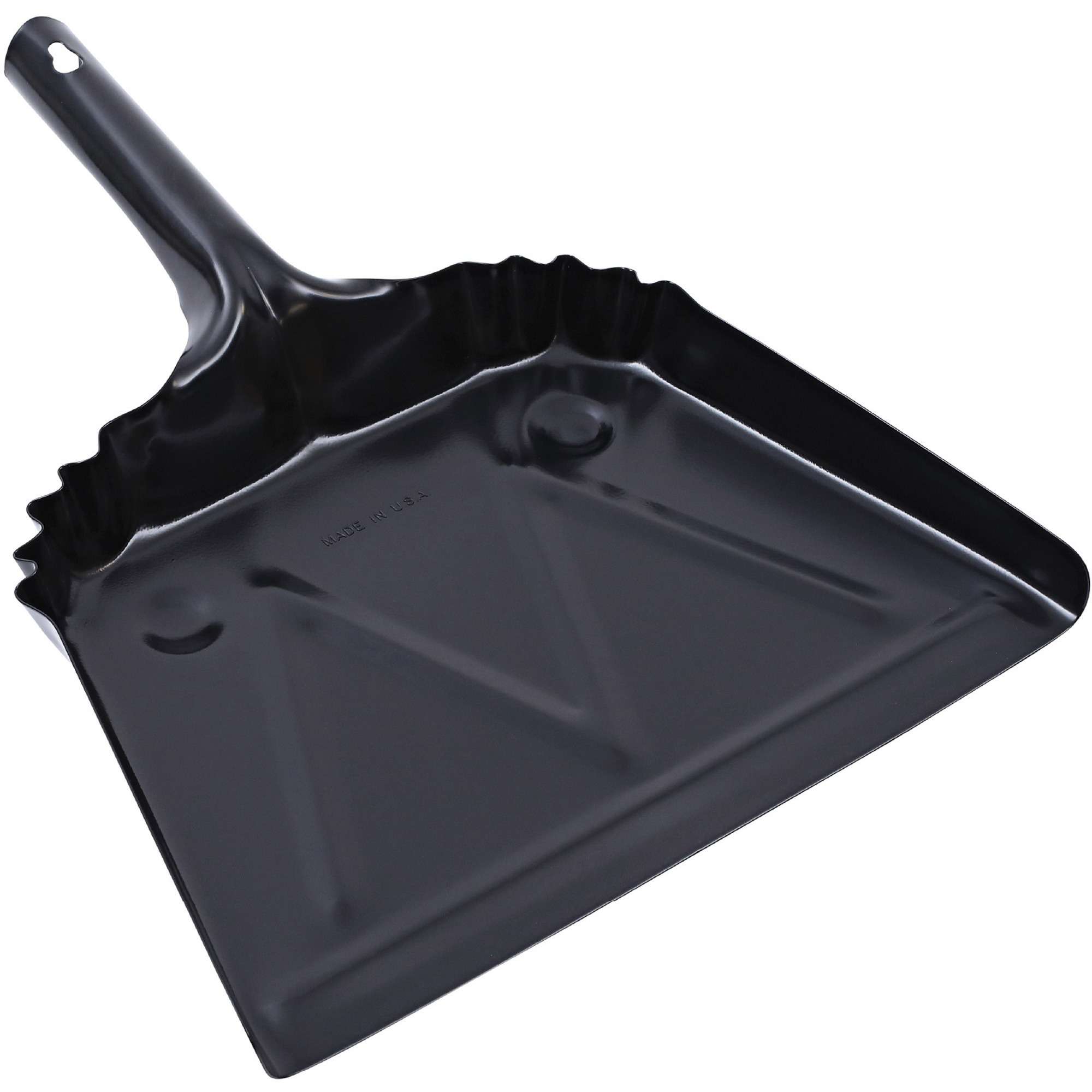 Genuine Joe Heavy-duty Metal Dustpan - 12" Wide - Metal Pan - Black - 12 / Carton