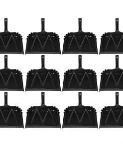 Genuine Joe Heavy-duty Metal Dustpan - 16" Wide - Metal Pan - Black - 12 / Carton