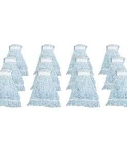 Genuine Joe Blue Stripes Hygrade Rayon Mophead - Rayon