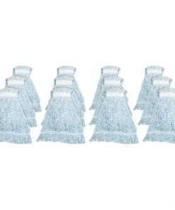 Genuine Joe Blue Stripes Hygrade Rayon Mophead - Rayon