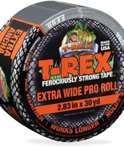 T-REX Ferociously Strong Tape - 30 yd Length x 2.83" Width - Polyethylene, Cloth - 1 / Roll - Silver