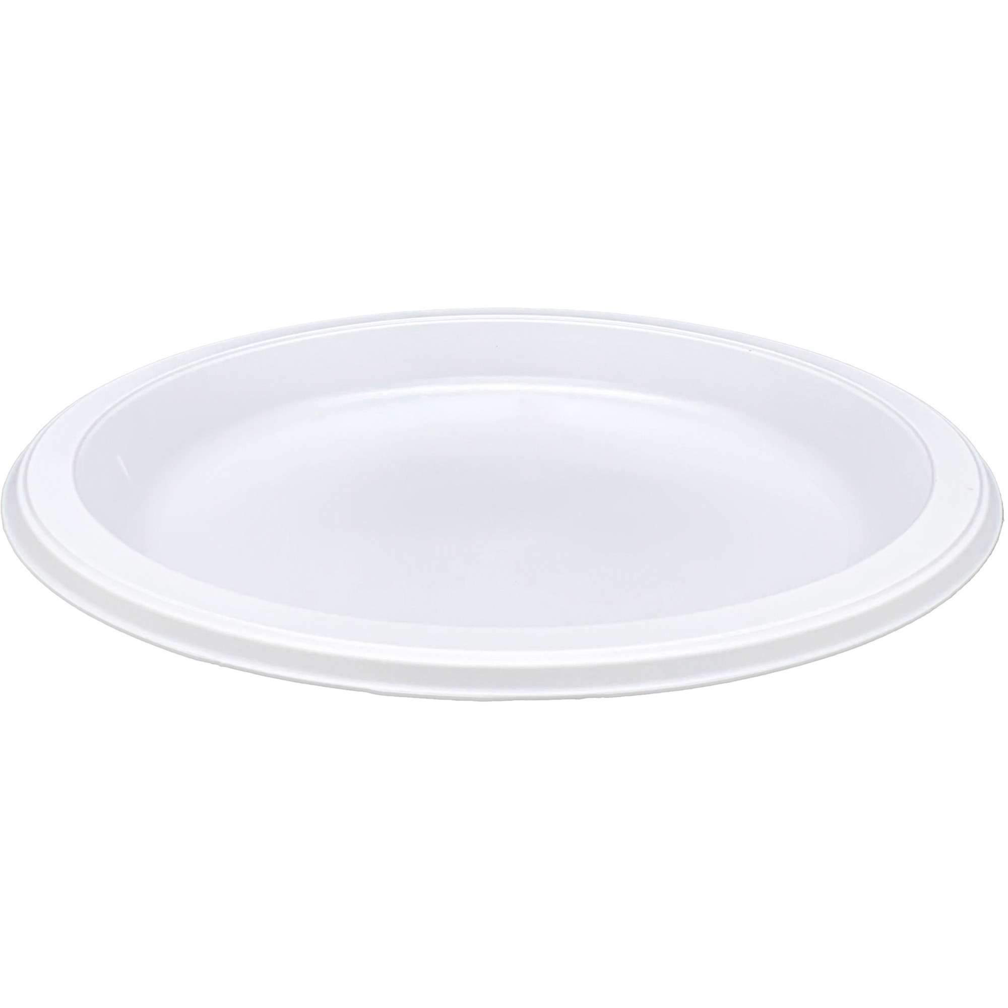 Genuine Joe 10-1/4" Large Plastic Plates - 125 / Pack - Disposable - Warm White - Plastic Body - 500 / Carton