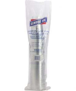 Genuine Joe Clear Plastic Cups - 50 - 9 fl oz - 20 / Carton - Clear - Plastic - Cold Drink, Beverage
