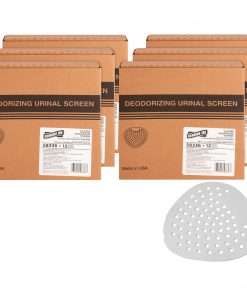 Genuine Joe Deluxe Urinal Screen - Lasts upto 45 Days - Flexible - 72 / Carton - White