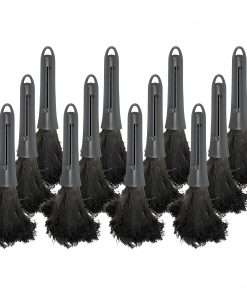 Genuine Joe Retractable Feather Duster - Plastic Handle - 12 / Carton - Brown