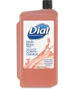 Dial Dispenser Refill Hair/Body Wash - 33.8 fl oz (1000 mL) - Hair, Body, Skin - Orange - 8 / Carton