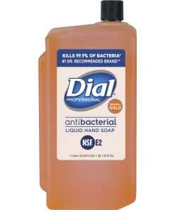 Dial Original Gold Antimicrobial Soap Refill - 33.8 fl oz (1000 mL) - Kill Germs - Skin, Hand - Orange - 1 Each