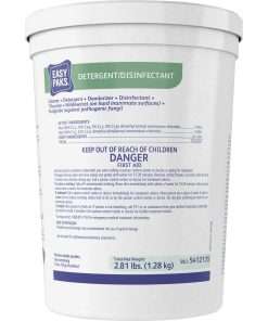 Diversey EasyPaks Detergent/Disinfectant - Concentrate Powder - 0.50 oz (0.03 lb) - Lemon Scent - 90 / Tub - 1 Each - Green