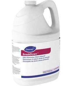 Diversey BreakDown Odor Eliminator - Concentrate - 128 fl oz (4 quart) - Cherry Almond Scent - 1 Each - Red