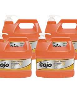 Gojo&reg; Natural Orange Smooth Hand Cleaner - Citrus Scent - 1 gal (3.8 L) - Pump Bottle Dispenser - Soil Remover, Dirt Remover, Grease Remover - Hand - Orange - 4 / Carton