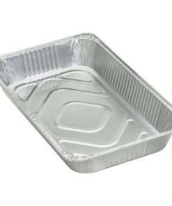 Genuine Joe Full-size Disposable Aluminum Pan - Cooking, Serving - Disposable - Silver - Aluminum Body - 50 / Carton