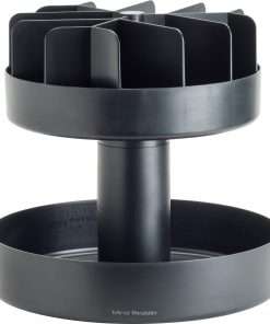 Mind Reader EMS Mind Supreme Lazy Suzan - 14" Height x 14.5" Width x 14.5" Depth - Black - Plastic, Rubber - 1 Each