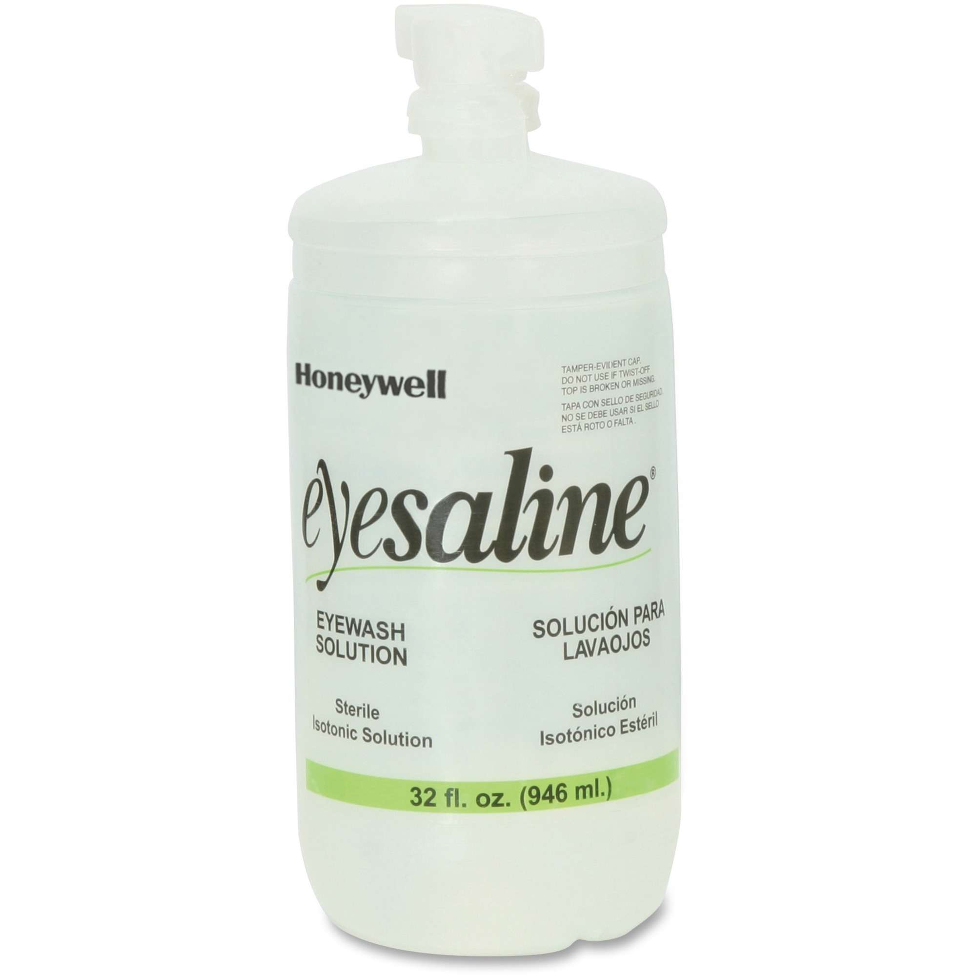 Honeywell Fendall Eyesaline Eyewash Solution - 1 quart - Tamper Resistant, Blow-fill-seal - 12 / Carton