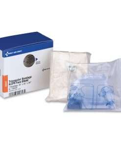 First Aid Only Triangular Bandage/CPR Face Shield - 1Each - Blue