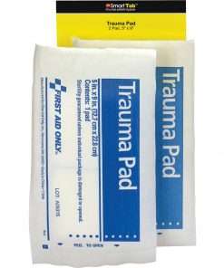 First Aid Only SmartCompliance Refill Trauma Pads - 5" x 9" - 2/Pack - White, Blue